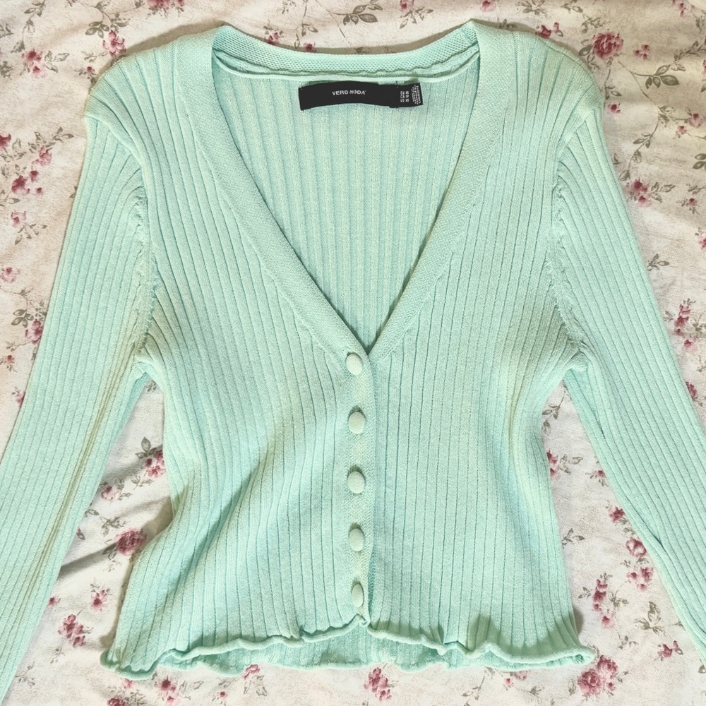 mint green vero moda cardigan